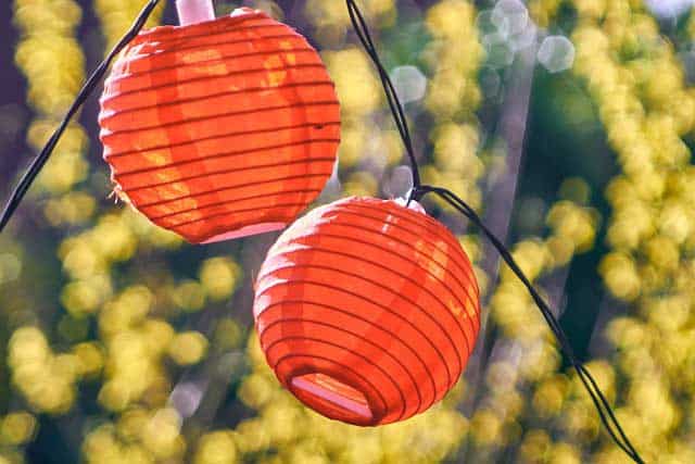 Lampions für die Gartenparty