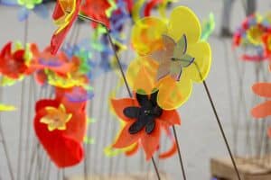 Gartenstecker als Blumen Gartendeko Gartenstecker als Blumen Gartendeko