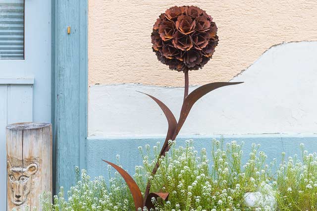 UNUS Garden Gartenschild mit Blumen Design Gartendeko Rostoptik Gartenstecker aus Edelrost Rost Deko für Garten UNUS Garden Gartenschild mit Blumen Design Gartendeko Rostoptik Gartenstecker aus Edelrost Rost Deko für Garten