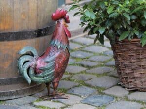 Gartendeko Hahn aus Metall Gartendeko Hahn aus Metall