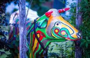 Bunte Kuh als Gartendeko Bunte Kuh als Gartendeko