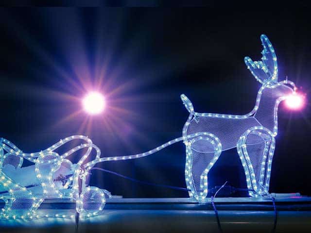LED Rentier mit Schlitten Weihnachtsdeko Garten 2025 finden garten