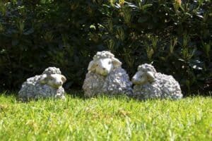 Schafe als Gartendeko